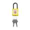 cadenas plastique jaune anse nylon 6mm clé identique A1|Catu-CATPP-6-38-Y-A1