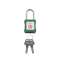 cadenas plastique vert anse metal 6mm clé aléatoire Z|Catu-CATPM-6-38-G-Z