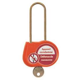 cadenas orange 70mm d4 cle a definir|Catu-CATAL-240-S-OR-00