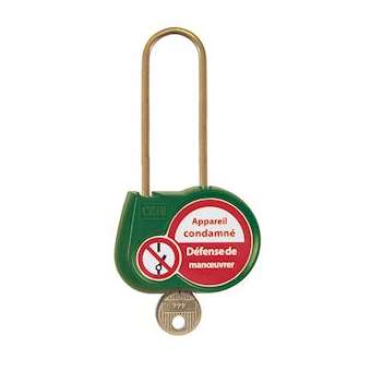 cadenas vert 70mm d.4mm cle a definir|Catu-CATAL-240-S-V-00