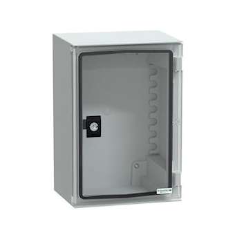 Thalassa PLM - Coffret polycabo.310x215x160 - Porte transparente - IP66 Ral 7035|Schneider Electric-SCHNSYPLM32TG