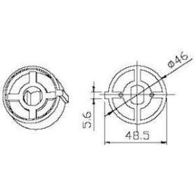 Adaptateur rond 61mm renforcé 7mm|Came france-KAM001YK4108
