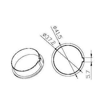 Adaptateur rond 40x1mm poulie en plastique|Came france-KAM001YK4107