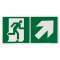 Pictogramme autocollant évacuation avec flèche vers le haut à droite|Ura-URA956762