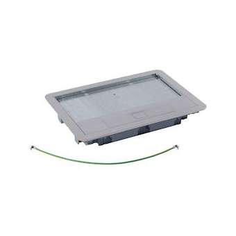 Couvercle métal revêtement inox boite de sol version standard 8 ou 12 modules|Legrand-LEG088003