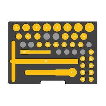 coffret 1/2' cle a cliquet, douilles|Catu-CATMO-69408-30
