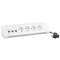 Bloc bureau équipé de 4 prises 2P+T et 3 prises RJ45 catégorie6 FTP 1 module