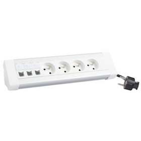 Bloc bureau équipé de 4 prises 2P+T et 3 prises RJ45 catégorie6 FTP 1 module|Legrand-LEG054633