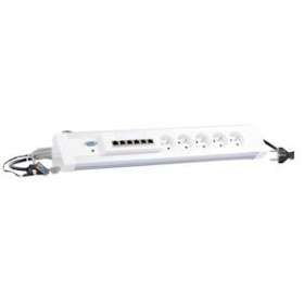 Bloc salle de réunion table U - 5x2P+T +switch 6 ports+1 HD15 -cordon 2P+T/RJ45|Legrand-LEG054672