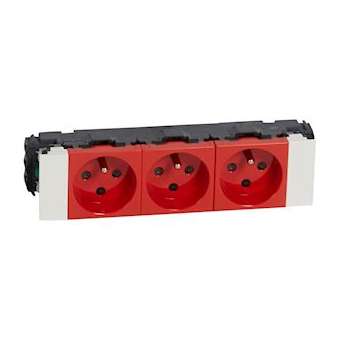 Prise 3x2P+T à détrompage Mosaic Soluclip goulotte clippage direct 6 modules|Legrand-LEG077123