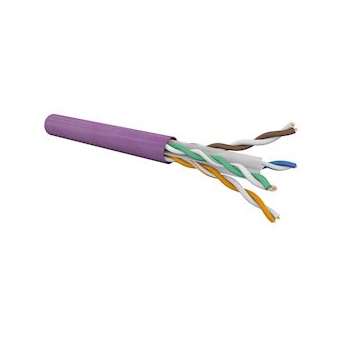 Câble CAT6 4 paires AWG24 E-Slim U/UTP LSOH Dca, Violet (touret de 500 m)|Gigamedia-GGMC6UHR4PT5