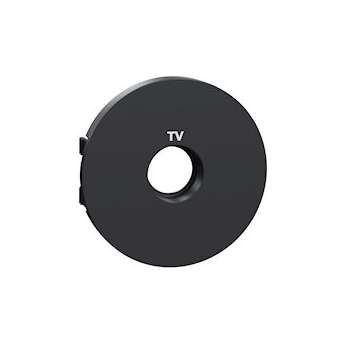 Odace Anthracite, enjoliveur seul prise télévision simple|Schneider Electric-SCHS540645