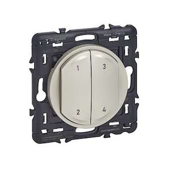 Commande 4 scénarios sans fil sans pile Céliane with Netatmo - titane|Legrand-LEG067756L