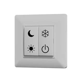 Bouton complet PLANA blanc 2 touches Fil Pilote|Adee electronic-ADY10040029