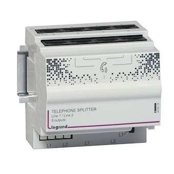 Répartiteur modulaire téléphonique 2x4 sorties - coffret Optimum manuel - 4 mod|Legrand-LEG413012