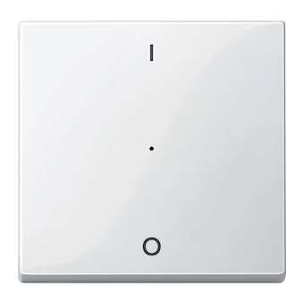 KNX M-Plan - commande simple - marquage O et I - blanc polaire brillant|Schneider Electric-SCHMTN619319