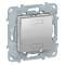 Unica KNX - bouton-poussoir 2 boutons + led - avec support - Alu|Schneider Electric-SCHNU553030