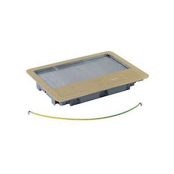 Couvercle métal revêtement laiton boite de sol version standard 8 ou 12 modules|Legrand-LEG088006