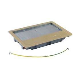 Couvercle métal revêtement laiton boite de sol version standard 8 ou 12 modules|Legrand-LEG088006