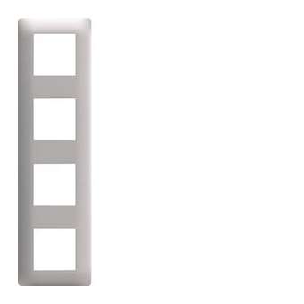essensya Plaque 4 postes réversible entraxe 71mm Titane|Hager-HAGWE494