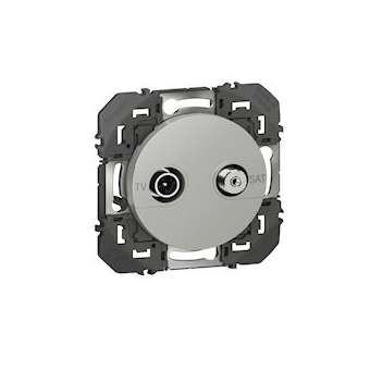 Prise TV-SAT étoile blindée dooxie finition alu|Legrand-LEG600456
