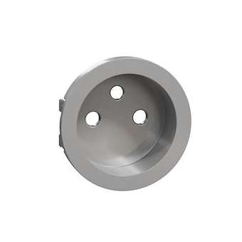 Odace Alu, enjoliveur seul prise de courant 2P+T 16A|Schneider Electric-SCHS530659