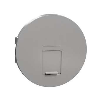 Odace Alu, enjoliveur seul prise RJ45 simple|Schneider Electric-SCHS530671