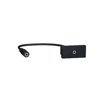 Unica - prise mini jack 3,5mm préconnectorisée - 1 mod - Anthracite - méca seul|Schneider Electric-SCHNU343354