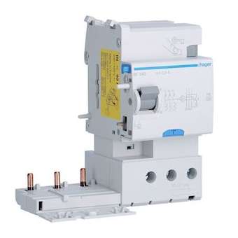 Bloc différentiel 3P 40A 300mA type haute immunité|Hager-HAGBF340