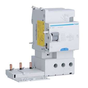 Bloc différentiel 3P 63A 300mA type AC|Hager-HAGBF364