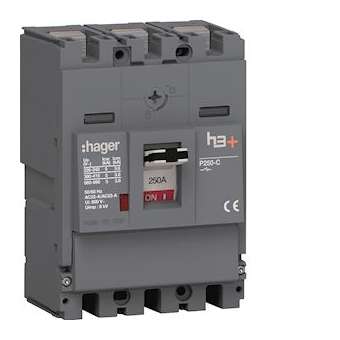 Interrupteur Boitier Moulé h3+ P250 SW 3P 250A FTC|Hager-HAGHCT250AR