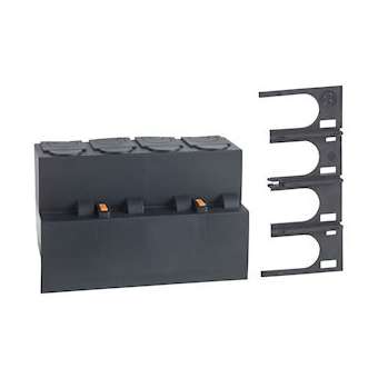 Jeu de cache-bornes plombables amont / aval pour disjoncteur 2 pôles|Schneider Electric-SCH19081