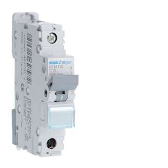Disjoncteur 1P 6-10kA courbe C - 10A 1 module|Hager-HAGNFN110