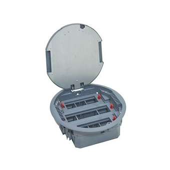 Boite de sol ronde hauteur réglable couv plastique pour prise horizontal -20 mod|Legrand-LEG088126