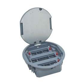 Boite de sol ronde hauteur réglable couv plastique pour prise horizontal -20 mod|Legrand-LEG088126