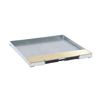 Couvercle métal revêtement laiton - boite de sol version affleurante 16/24 mod|Legrand-LEG088108