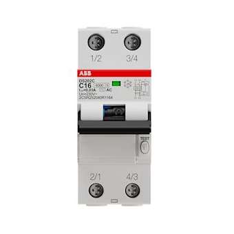 Disjoncteur Différentiel (DS202C) 2P 6/10KA C-16A 30MA Type AC|ABB-ABB472113