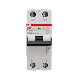 Disjoncteur Différentiel (DS202C) 2P 6/10Ka C-20A 30mA Type A|ABB-ABB472154