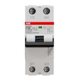 Disjoncteur Différentiel (DS202C) 2P 6/10Ka C-20A 30mA Type A|ABB-ABB472154