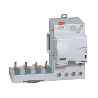 Bloc diff adaptable automatique DX³ pour disj 1 module/pôle 4P 63A typeAC 300mA|Legrand-LEG410518