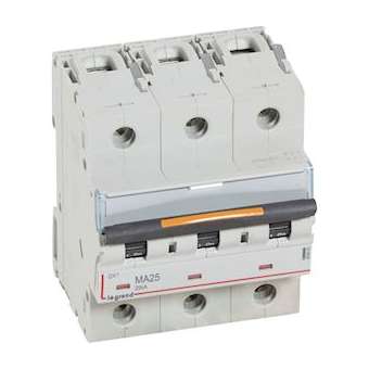 Disj. magnétique seul DX³ MA 25kA arrivée haute/départ bas à vis 25A 4,5 modules|Legrand-LEG409883