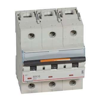 Disj. magnétique seul DX³ MA 25kA arrivée haute/départ bas à vis 16A 4,5 modules|Legrand-LEG409882