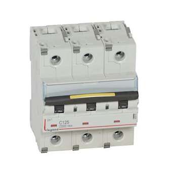 Disjoncteur DX³10000 16kA arrivée haut/départ bas vis 4P 125A courbeC 4,5modules|Legrand-LEG409282
