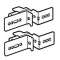 Support fixation de goulotte Lina 25 (2) - XL³800/ XL³4000 - 24 mod
