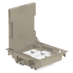 Boîte de sol à équiper hauteur 75-105mm 12 modules - couvercle revêtement beige|Legrand-LEG089607