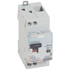 Disjoncteur diff DX³ 4500 -vis/vis- U+N 230V~10A - typeAC -30mA - courbe B - 2 M|Legrand-LEG410734