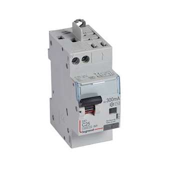 Disjoncteur diff DX³ 4500 -vis/auto -U+N 230V~ 25A -typeAC - 300mA -courbe C -2M|Legrand-LEG410731