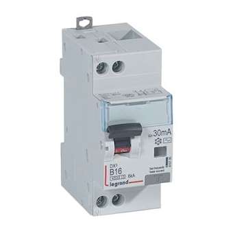 Disjoncteur diff DX³ 4500 -vis/vis- U+N 230V~16A - typeAC -30mA - courbe B - 2 M|Legrand-LEG410735