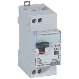 Disjoncteur diff DX³ 4500 -vis/vis- U+N 230V~16A - typeAC -30mA - courbe B - 2 M|Legrand-LEG410735