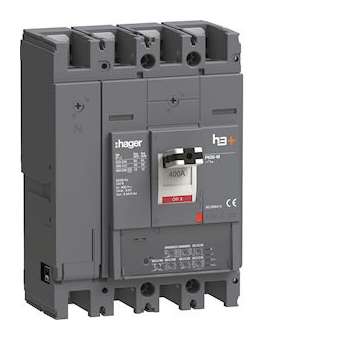 Disjoncteur h3+ P630 LSI 4x400A 50kA|Hager-HAGHMW401JR